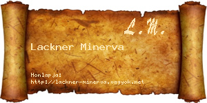Lackner Minerva névjegykártya